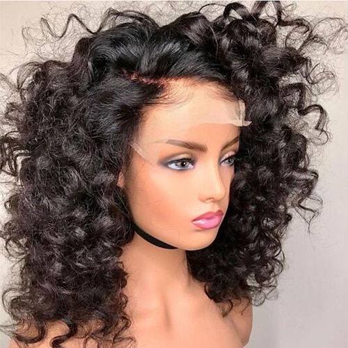 

Remy Human Hair 13x4 Lace Front Wig Free Part Brazilian Hair Loose Wave Black Wig 130% 150% Density with Baby Hair Natural Hairline 100% Virgin Glueless Pre-Plucked For Women wigs for black women Long