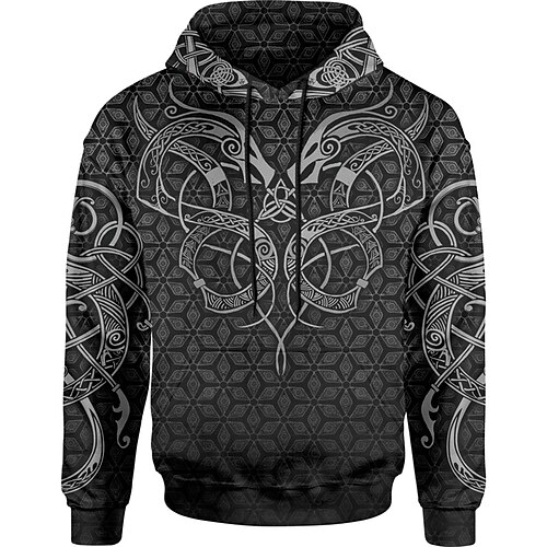 

Men's Unisex Pullover Hoodie Sweatshirt Hooded Graphic Prints Print Daily Sports 3D Print Streetwear Designer Casual Hoodies Sweatshirts Long Sleeve Dark Gray