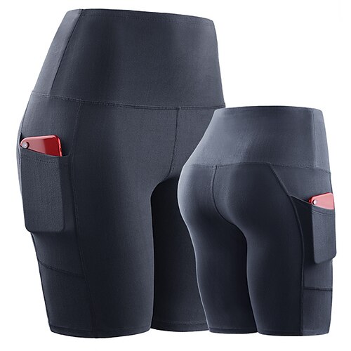 

Women's Compression Shorts Compression Pants Side Pockets Bottoms Athletic Athleisure Spandex Breathable Quick Dry Moisture Wicking Fitness Gym Workout Running Sportswear Activewear Solid Colored