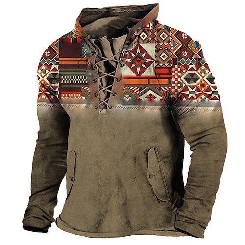 

Men's Unisex Pullover Hoodie Sweatshirt Green Blue Purple Brown Gray Hooded Graphic Prints Lace up Print Sports & Outdoor Daily Sports 3D Print Designer Casual Big and Tall Spring & Fall Clothing