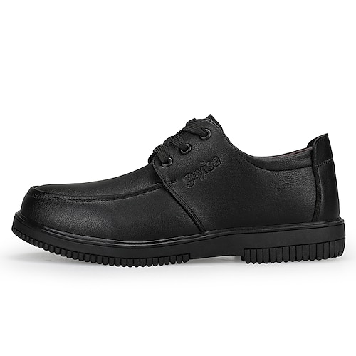 

Men's Safety Shoe Boots Plus Size Sporty Casual Office & Career Safety Shoes Leather Booties / Ankle Boots Black Fall Spring