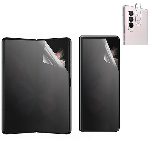 

21 Pack Privacy Screen Protector Compatible with Samsung Galaxy Z Fold 4 5G 2022 Anti-peep 1PCS Outside Screen Protector 1PCS Inside Screen Protector Soft Film with 1PCS Clear Glass Camera Lens Pr