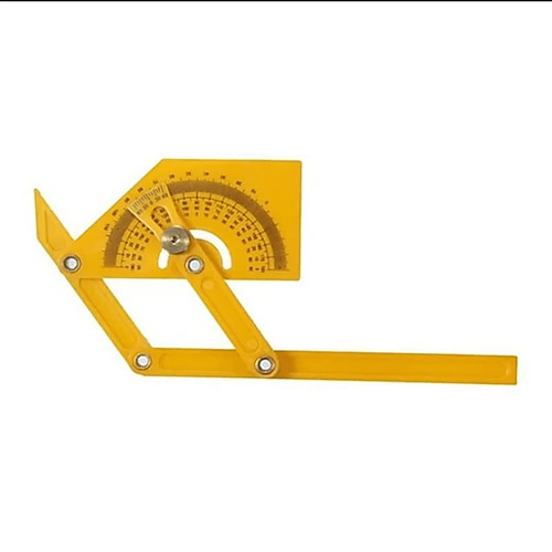 

Folding Ruler Multi-angle Folding Ruler Abs Plastic Woodworking Ruler Yellow Measuring Right Angle Semicircle Ruler