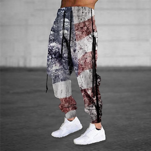 

Men's Sweatpants Joggers Trousers Drawstring Elastic Waist Ribbon Graphic Prints Comfort Breathable Sports Outdoor Casual Daily Cotton Blend Terry Streetwear Designer Gray Micro-elastic / Elasticity