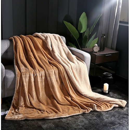 

Luxury Fleece Blanket Plush Silky Throw Blanket Super Soft Fuzzy Cozy Flannel Blanket for Winter Couch Sofa Bed
