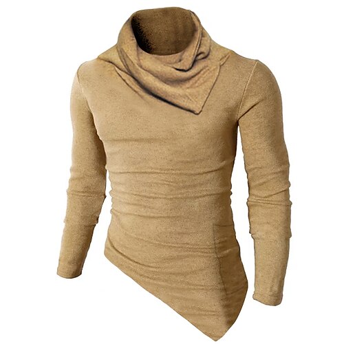 

Men's T shirt Tee Long Sleeve Shirt Plain Halter Street Holiday Long Sleeve Clothing Apparel Simple Casual Comfortable