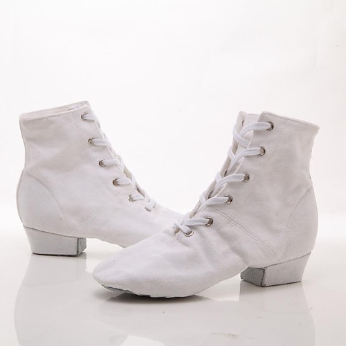 

Damen Jazztanzschuhe Leistung Ausbildung Bühne Absätze Niedriger Absatz Schnürsenkel Schwarz Weiß Rosa