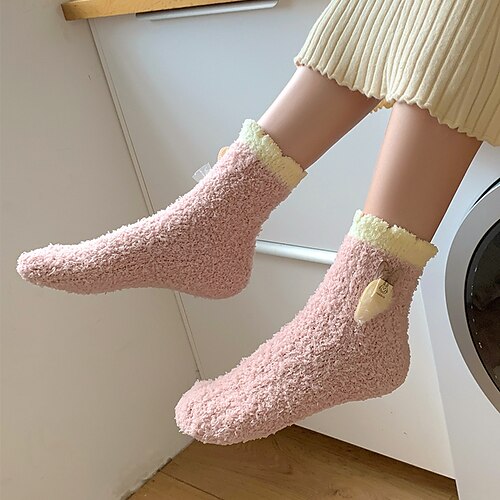 

Women's Crew Socks Home Gift Daily Animal Polyester Acrylic Fibers Casual Lolita Warm 1 Pair