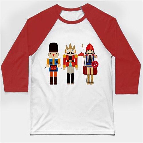 

Nutcracker Kids Boys T shirt Cartoon Outdoor 3D Print Long Sleeve Active 3-12 Years Winter Green Black Blue