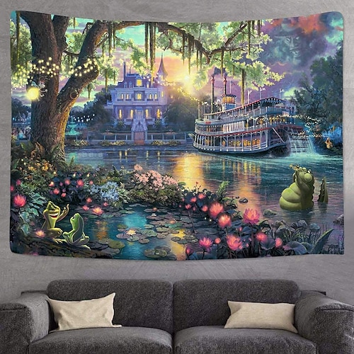 

Landscape Wall Tapestry Blanket Curtain Hanging Home Bedroom Living Room Decoration Nature Landscape Garden Pathway Plant Art Decor