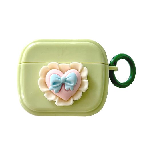 

Case Cover Compatible with AirPods Pro Airpods 1/2 Cool Pattern Lovely Solid Color Heart PC Headphone Case