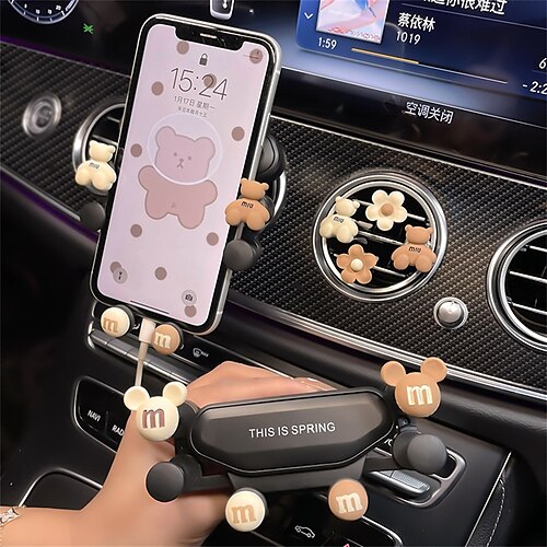 

Car Vent Phone Mount Rotatable Retractable Anti-Slip Phone Holder for Car Compatible with All Mobile Phone Phone Accessory
