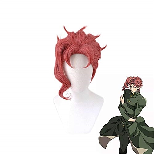 

Bizarre Adventure Stardust Crusaders Kakyoin Noriaki Red Ponytail Wig Cosplay Costume Heat Resistant Synthetic Hair Wigs