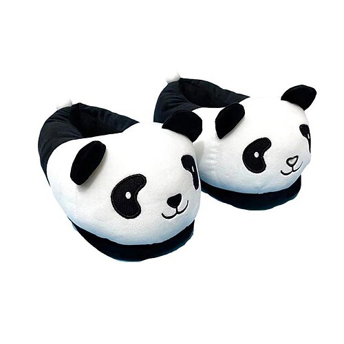 

Women's Cute Fluffy Panda Slippers Novelty Cozy Indoor Plush Animal Slippers Winter Warm House Shoes