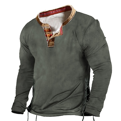 

Men's Sweatshirt Pullover Color Block Daily Holiday Going out Streetwear Casual Hoodies Sweatshirts Long Sleeve Green