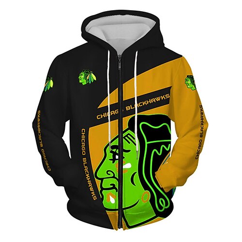 

Men's Unisex Full Zip Hoodie Jacket Yellow Red Hooded Graphic Prints Zipper Print Sports & Outdoor Daily Sports 3D Print Streetwear Designer Casual Spring & Fall Clothing Apparel Hoodies Sweatshirts