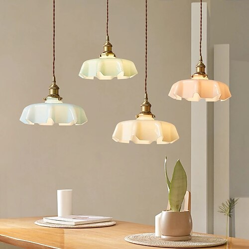 

23cm Single Design Island Design Pendant Light Glass Painted Finishes Modern Nordic Style 220-240V