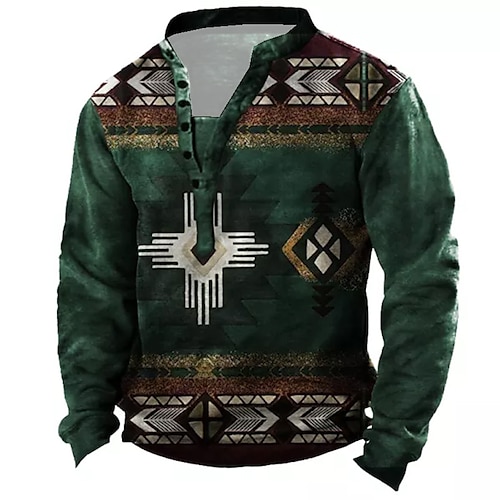 

Hombre Unisexo Sudadera Pull-over Sudadera con capucha y botones Verde Trébol Cuello Mao Estampados Estampado Casual Diario Deportes Impresión 3D Ropa de calle Design Casual Primavera Otoño Ropa