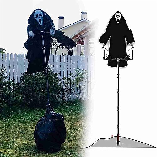 

Halloween Decorations Outdoor, Scream Ghost Face, Scary Hanging Ghostface Scarecrow Decoration, Action Figure Accessories