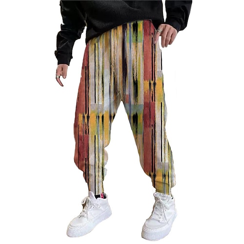 

Men's Sweatpants Joggers Trousers Drawstring Elastic Waist 3D Print Graphic Prints Comfort Breathable Sports Outdoor Casual Daily Streetwear Designer Brown Micro-elastic / Elasticity