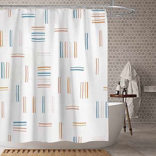 

Waterproof Fabric Shower Curtain Bathroom Decoration and Modern and Classic Theme.The Design is Beautiful and DurableWhich makes Your Home More Beautiful.