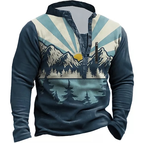 

Homme Unisexe Sweat shirt Sweat Sweat à capuche boutonné Bleu Col Mao Imprimés Photos Zippé Imprimer du quotidien Des sports Vacances 3D effet Vêtement de rue Design Casual Printemps Automne