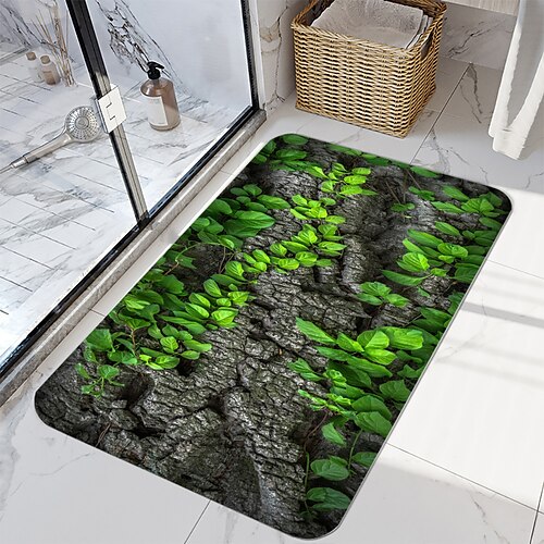 

Green Moss Series Digital Printing Floor Mat Modern Bath Mats Nonwoven / Memory Foam Novelty Bathroom