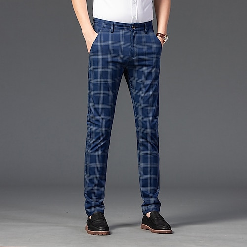 

Per uomo Chino Pantaloni Pantaloni a matita Pantaloni da jogger Pantaloni eleganti scozzesi Tasche A quadri Traspirante All'aperto Attività commerciale Informale Giornaliero Retrò vintage Da cerimonia