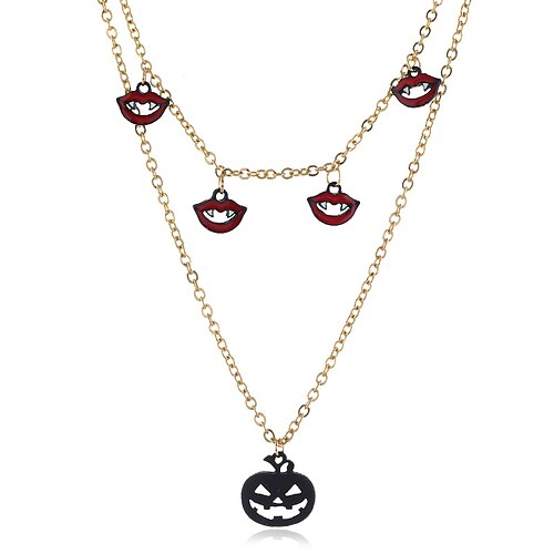 

Women's necklace Contemporary Halloween Pumpkin Necklaces