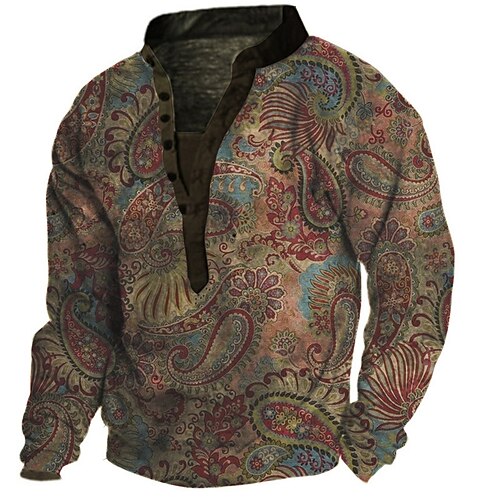 

Men's Unisex Sweatshirt Pullover Button Up Hoodie Tribal Graphic Prints Print Casual Daily Sports 3D Print Streetwear Designer Ethnic Clothing Apparel Hoodies Sweatshirts Long Sleeve Blue Red