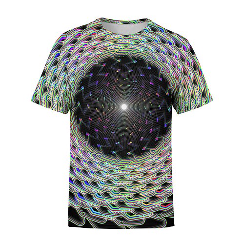 

Men's Unisex T shirt Tee Optical Illusion Graphic Prints Crew Neck Rainbow 3D Print Outdoor Street Short Sleeve Print Clothing Apparel Sports Casual Classic Big and Tall / Summer / Summer
