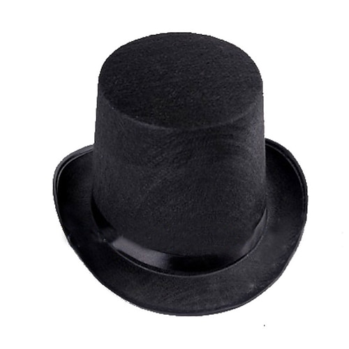 

Halloween Magician Hat Gentleman Top Hat Felt Black Jazz Hat Magic Show Props Dress Up Hat Nordic Style Floppy Hat Durags Party / Evening Holiday Shirred Outdoor