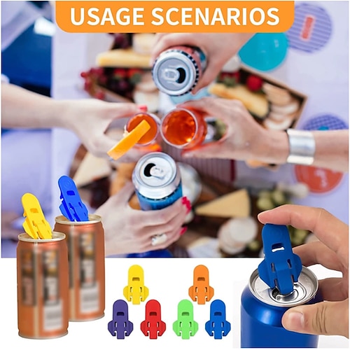 

Manual Easy Can Opener, Colorful Soda Beer Can Opener & Beverage Can Cover Protector, Premium Plastic Shields Can Openers for Pop, Coke, Beer, Soda, Drink Aluminum Beverage