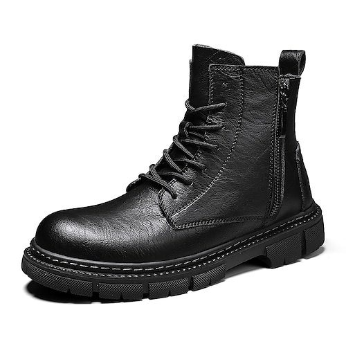 

Men's Boots Vintage Casual Classic Daily Leather Booties / Ankle Boots Black Winter Fall