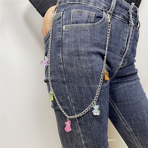 

Women's Pants Chain Wallet Chain Pocket Chain Metal Chain Buckle Free Plain Casual Classic Gift Daily Rainbow