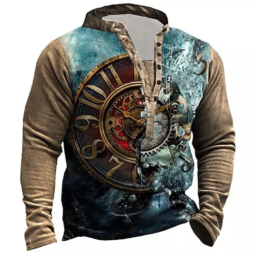 

Men's Unisex Sweatshirt Pullover Button Up Hoodie Color Block Graphic Prints Zipper Print Daily Sports Holiday 3D Print Streetwear Designer Casual Clothing Apparel Hoodies Sweatshirts Long Sleeve