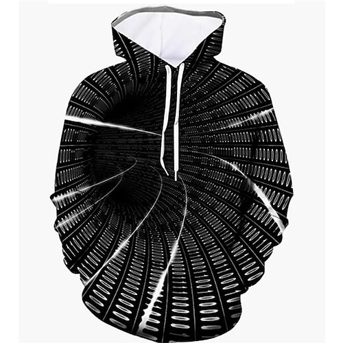 

Men's Unisex Pullover Hoodie Sweatshirt Black Hooded Geometric Graphic Prints Print Daily Sports 3D Print Streetwear Designer Casual Spring & Fall Clothing Apparel Hoodies Sweatshirts Long Sleeve