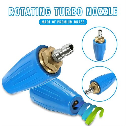 

1pc 1/4"" Nozzle Spray Tip High Pressure Washer 360° Rotating