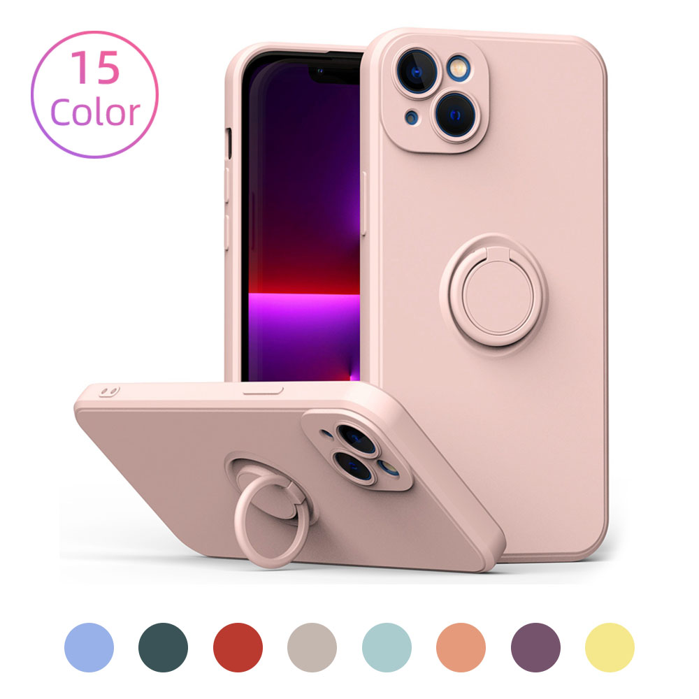 

téléphone Coque Pour Apple Coque Arriere iPhone 14 Pro Max Plus 13 12 11 Mini X XR XS 8 7 Anneau de Maintien Antichoc Couleur Pleine TPU