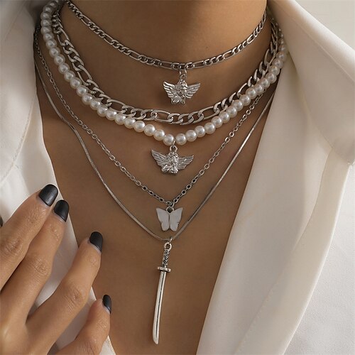 

Women's necklace Casual Halloween Butterfly Necklaces