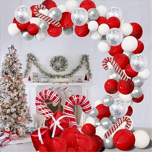 

135PCS New Christmas Balloon Set Santa's Arch Scene Decorate Christmas Gift Aluminum Wrap Balloons