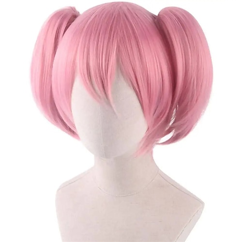 

Puella Magi Madoka Magica Cosplay Wig Tomoe Mami Akemi Homura Kaname Madoka Pink Short Wig