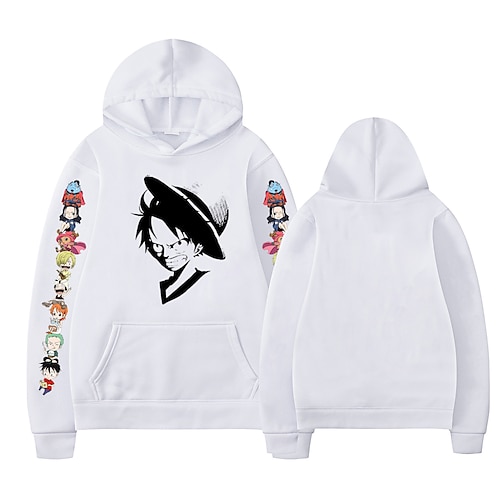 

Inspired by One Piece Monkey D. Luffy Hoodie Cartoon Manga Anime Front Pocket Graphic Hoodie For Men's Women's Unisex Adults' Hot Stamping 100% Polyester