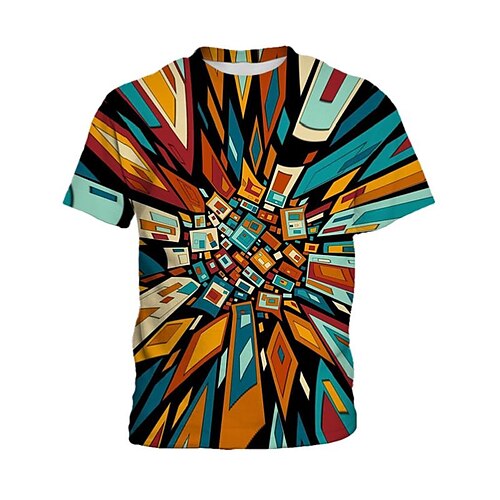 

Kids Boys T shirt Graphic Outdoor 3D Print Short Sleeve Crewneck Cool 4-12 Years Winter Multicolor