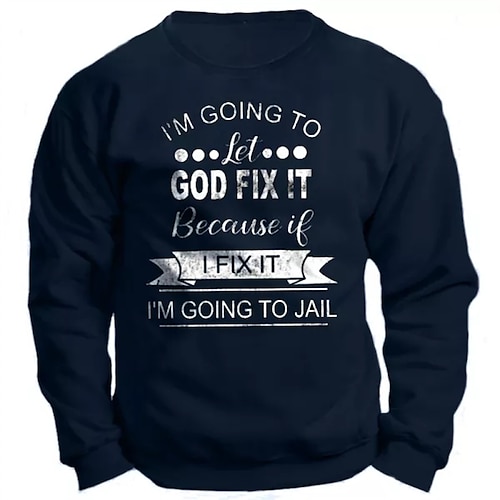 

Men's Sweatshirt Pullover Navy Blue Black Crew Neck Graphic Letter Print Sports & Outdoor Streetwear Designer Casual Big and Tall Winter Fall Clothing Apparel Hoodies Sweatshirts Long Sleeve