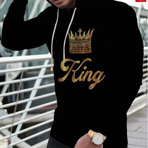 

Men's Pullover Hoodie Sweatshirt Hooded Graphic Letter Print Sports Outdoor Daily Sports Hot Stamping Basic Cool Designer Clothing Apparel Hoodies Sweatshirts Long Sleeve Black / Spring / Fall