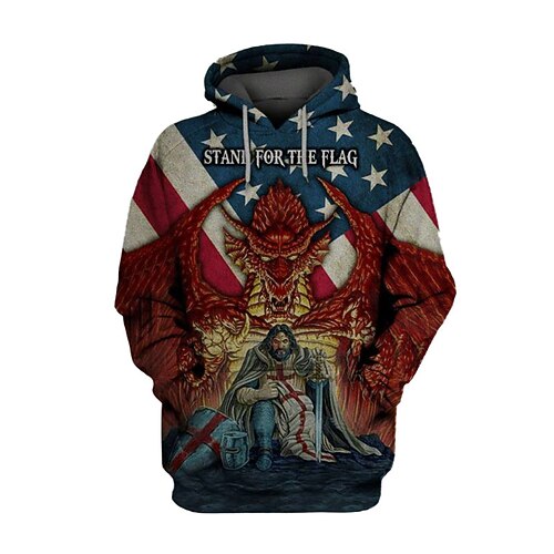 

Men's Unisex Pullover Hoodie Sweatshirt Hooded Graphic Prints National Flag Print Daily Sports 3D Print Streetwear Designer Casual Clothing Apparel Hoodies Sweatshirts Long Sleeve Red