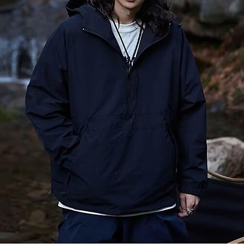 Men's Boys Pullover Jacket Gorpcore Anorak Jacket Urban Outdoor