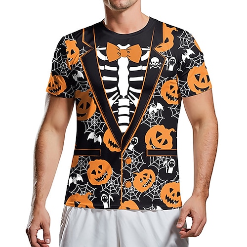 

Inspired by Halloween Skeleton / Skull Ghost Pumpkin T-shirt Cartoon Manga Anime Classic Street Style T-shirt For Men's Women's Unisex Adults' 3D Print 100% Polyester