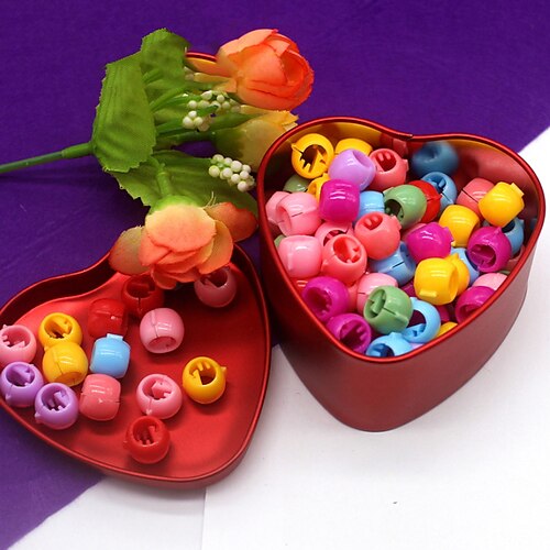 

100pcs Kids Girls' Sweet Daily Solid Colored Polyester Hair Accessories Colorful One-Size